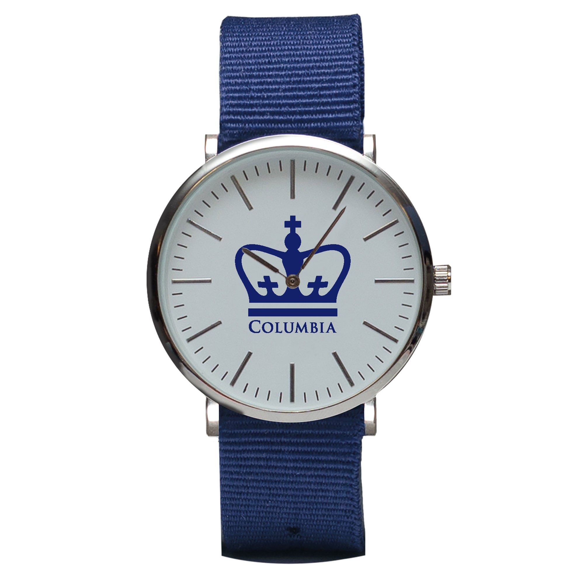 Navy Columbia University Stitch Nylon Strap Watch