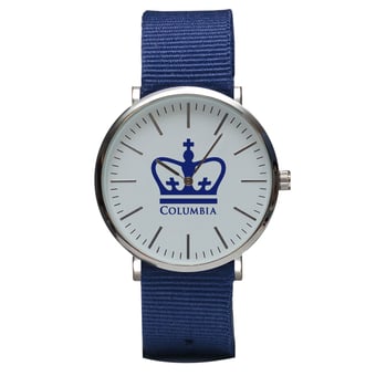 Navy Columbia University Stitch Nylon Strap Watch