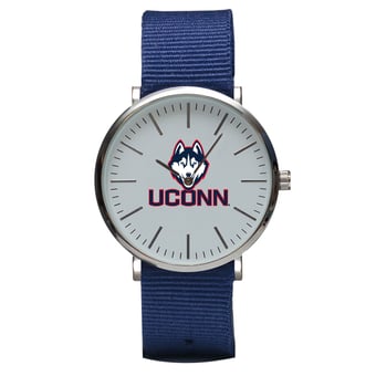 Navy UConn Huskies Stitch Nylon Strap Watch