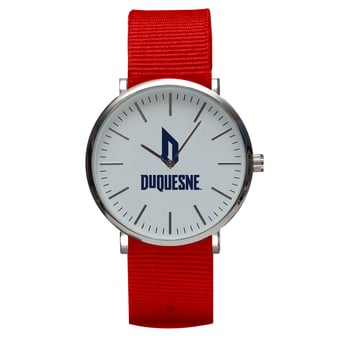Red Duquesne Dukes Stitch Nylon Strap Watch