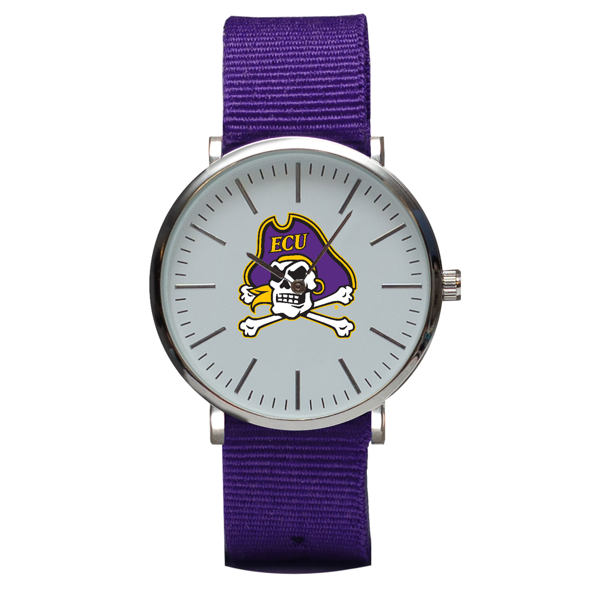 Purple ECU Pirates Stitch Nylon Strap Watch
