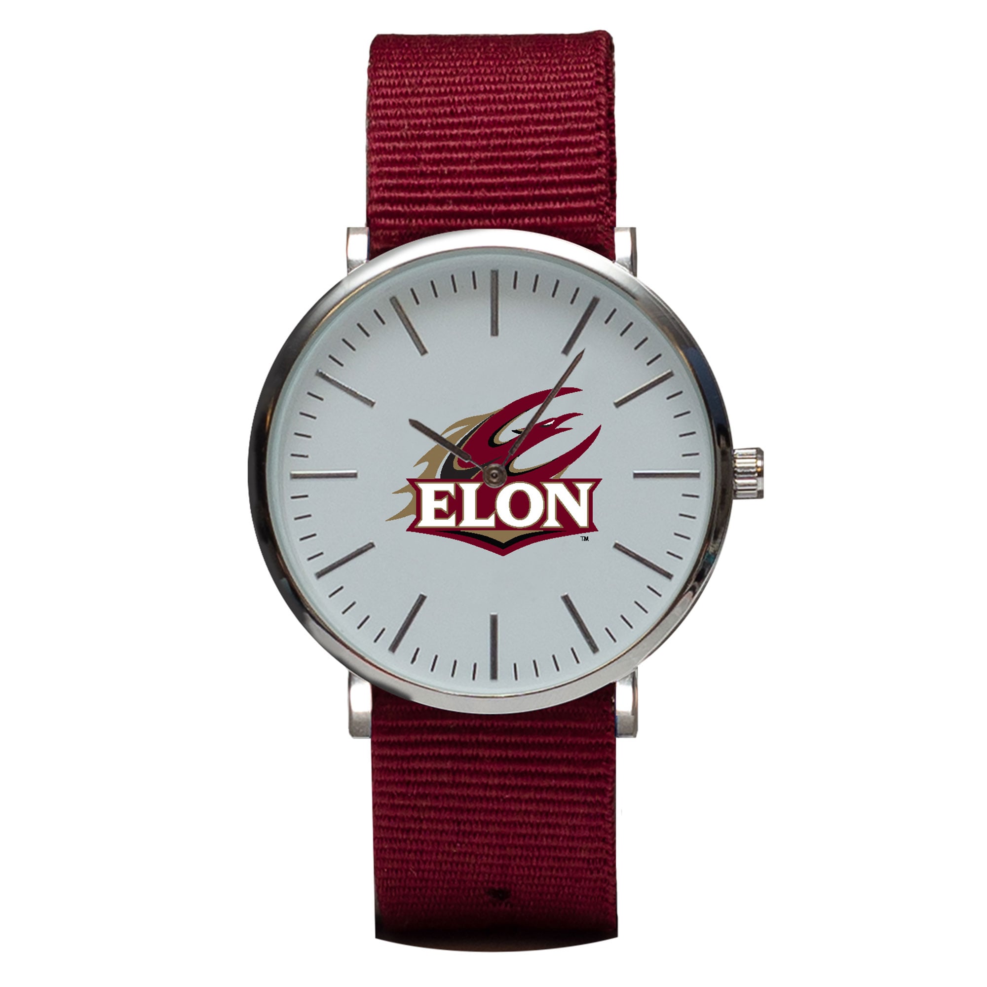 Maroon Elon Phoenix Stitch Nylon Strap Watch