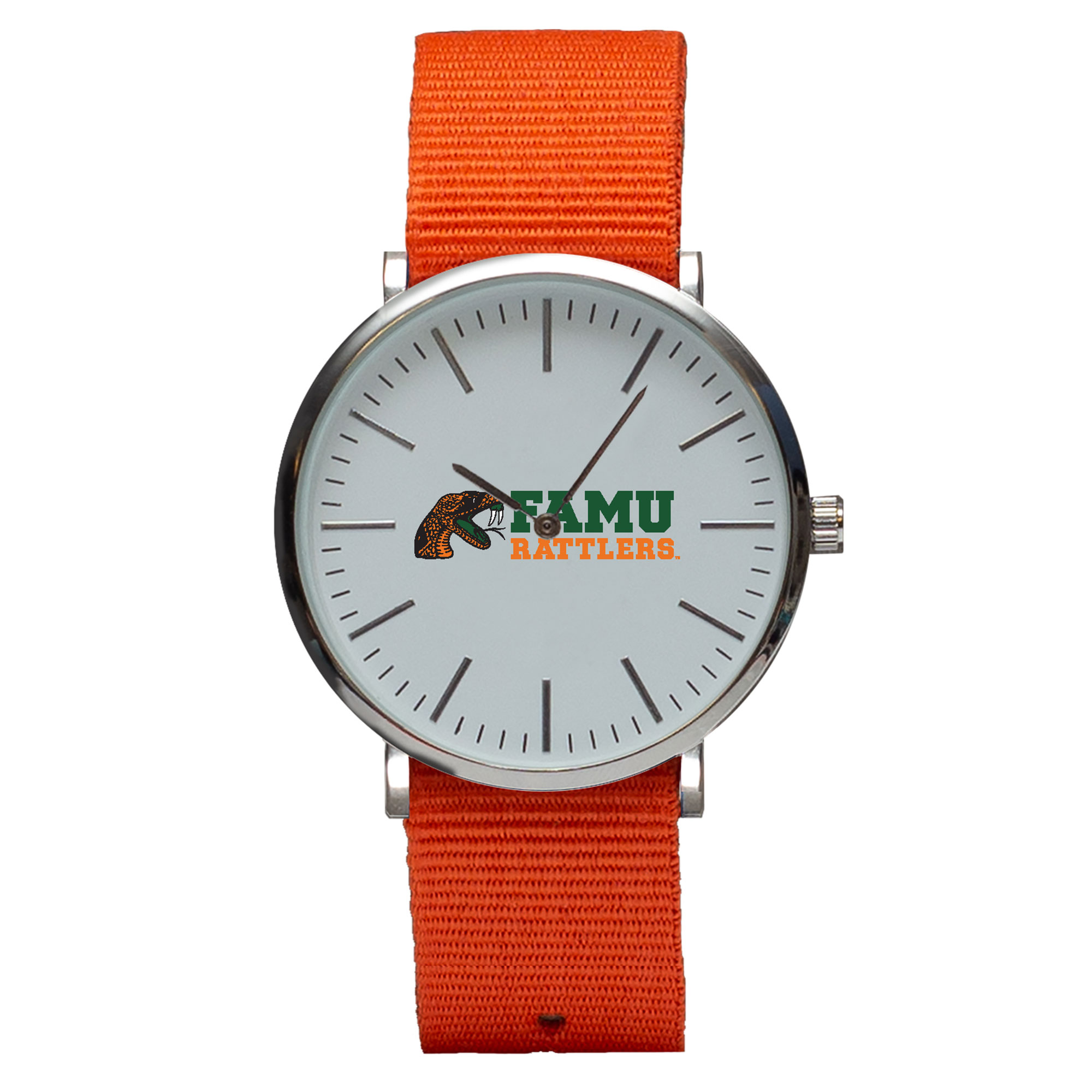 Orange Florida A&M Rattlers Stitch Nylon Strap Watch