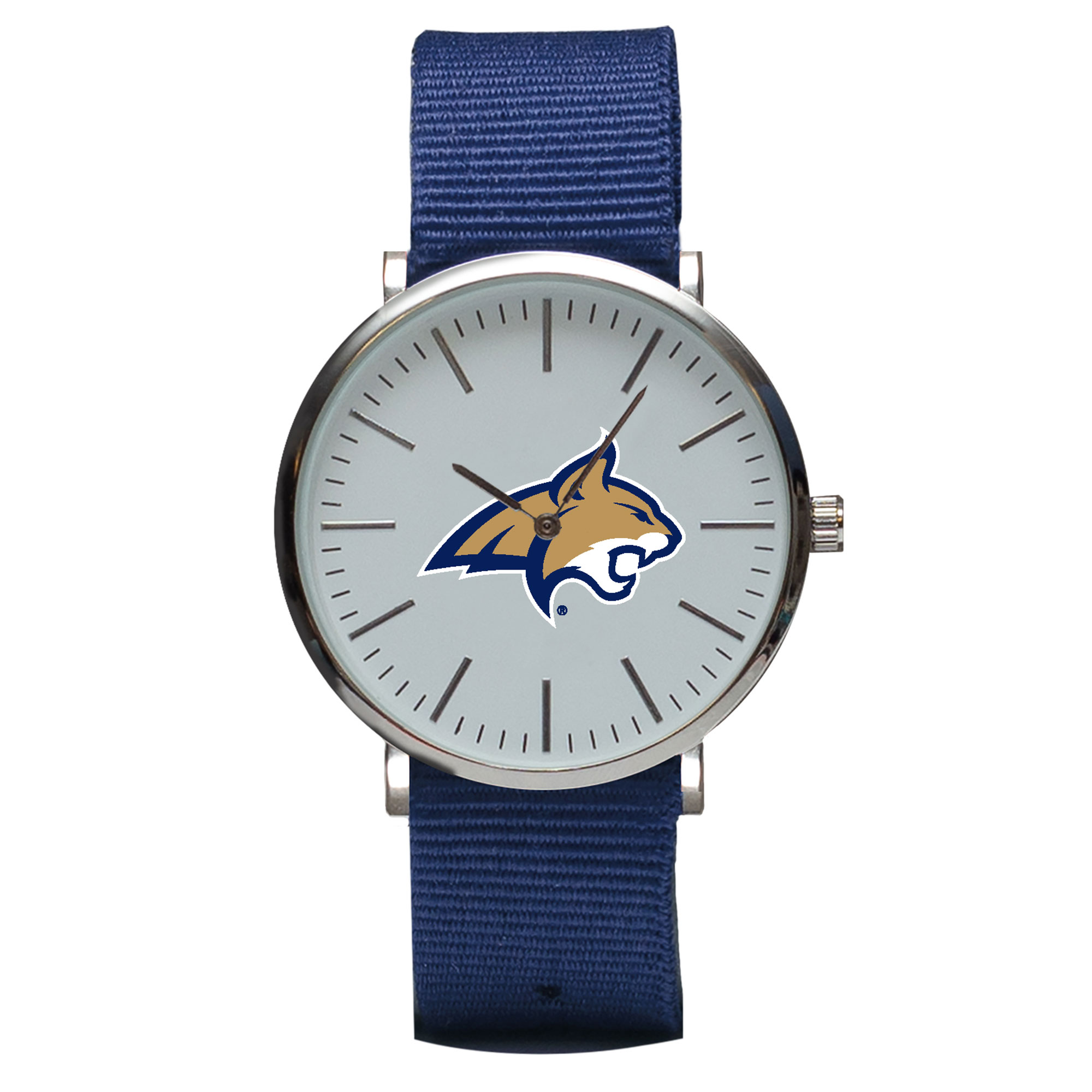 Navy Montana State Bobcats Stitch Nylon Strap Watch