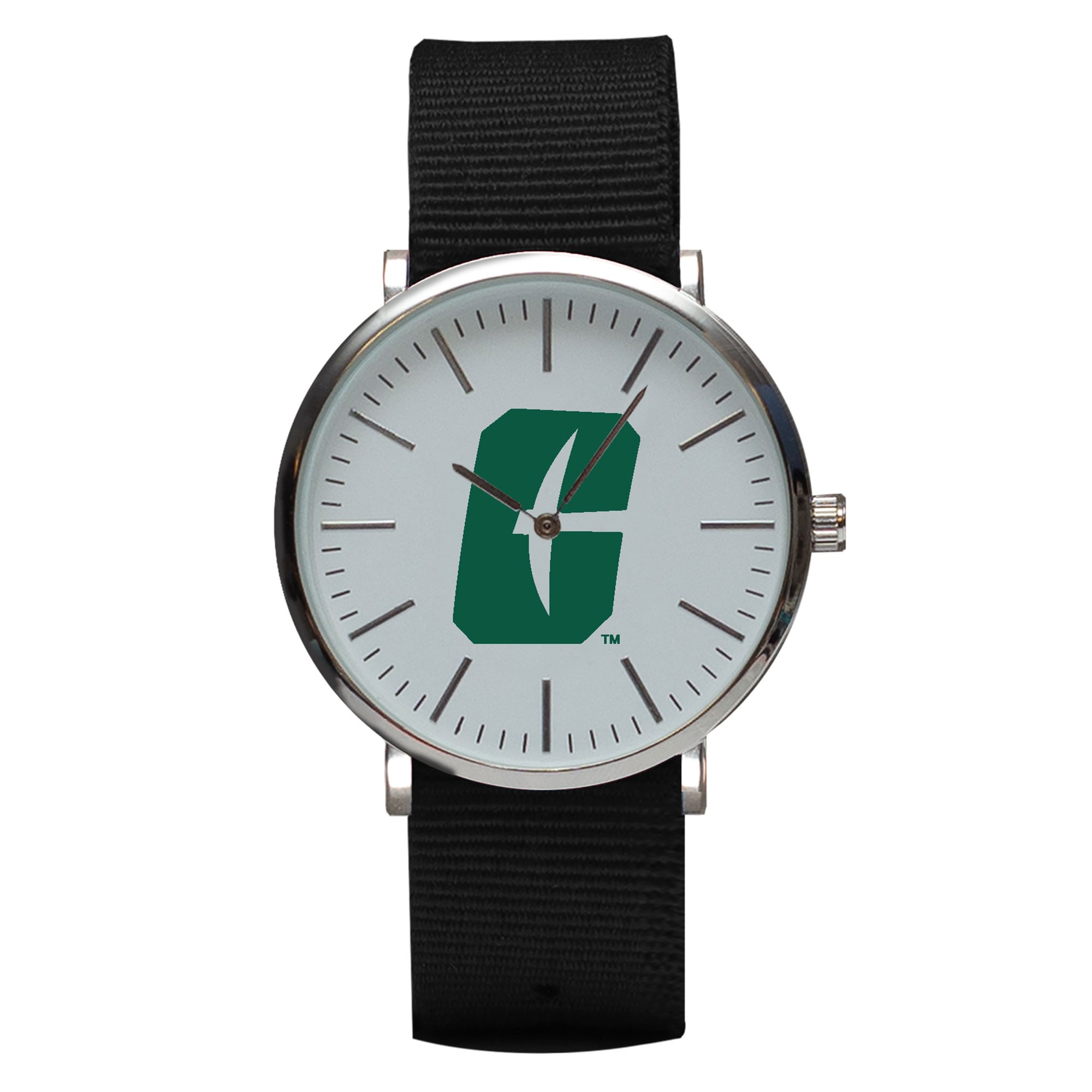 Black Charlotte 49ers Stitch Nylon Strap Watch