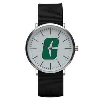 Black Charlotte 49ers Stitch Nylon Strap Watch
