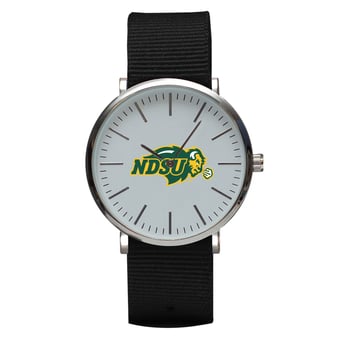 Black NDSU Bison Stitch Nylon Strap Watch