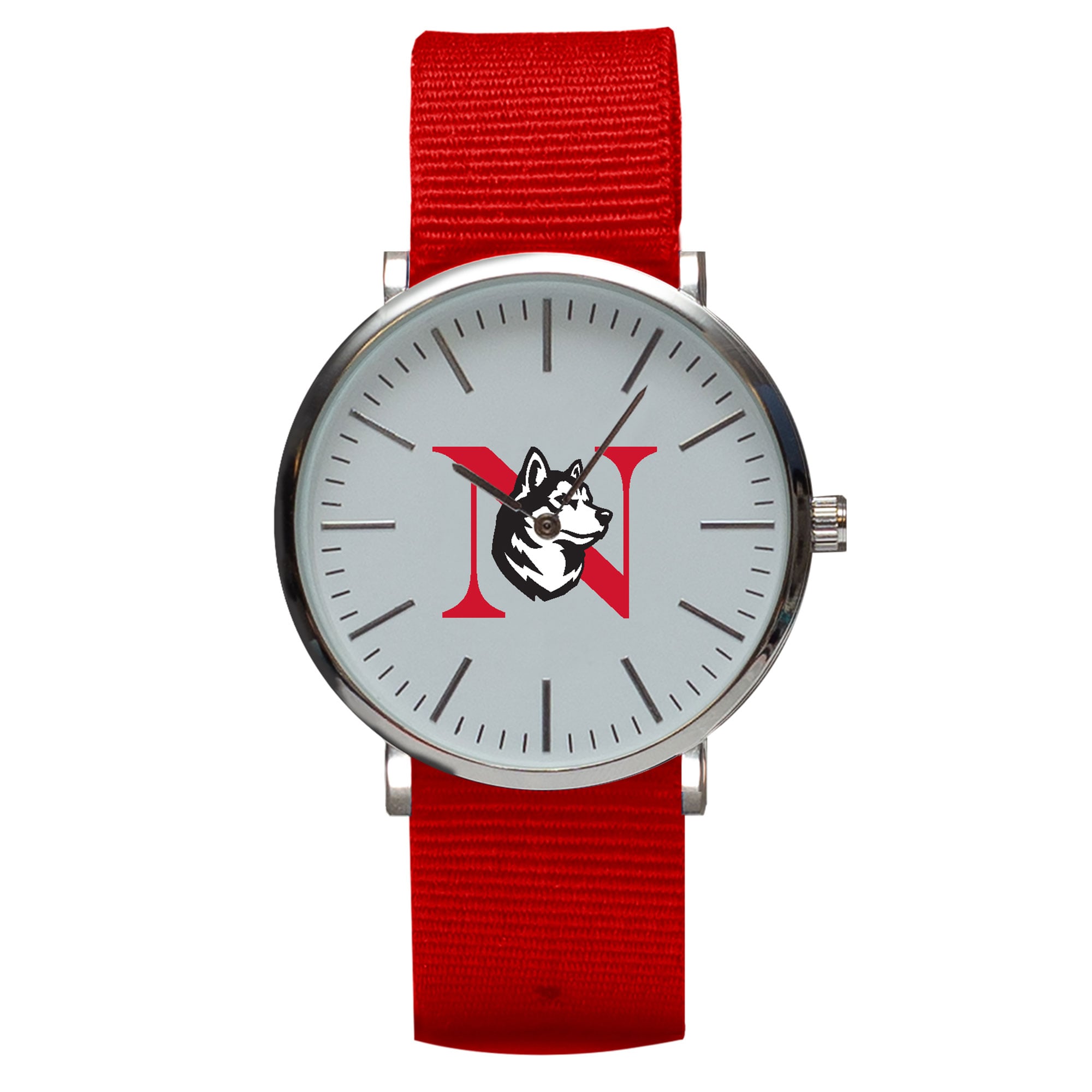 Red Northeastern Huskies Stitch Nylon Strap Watch