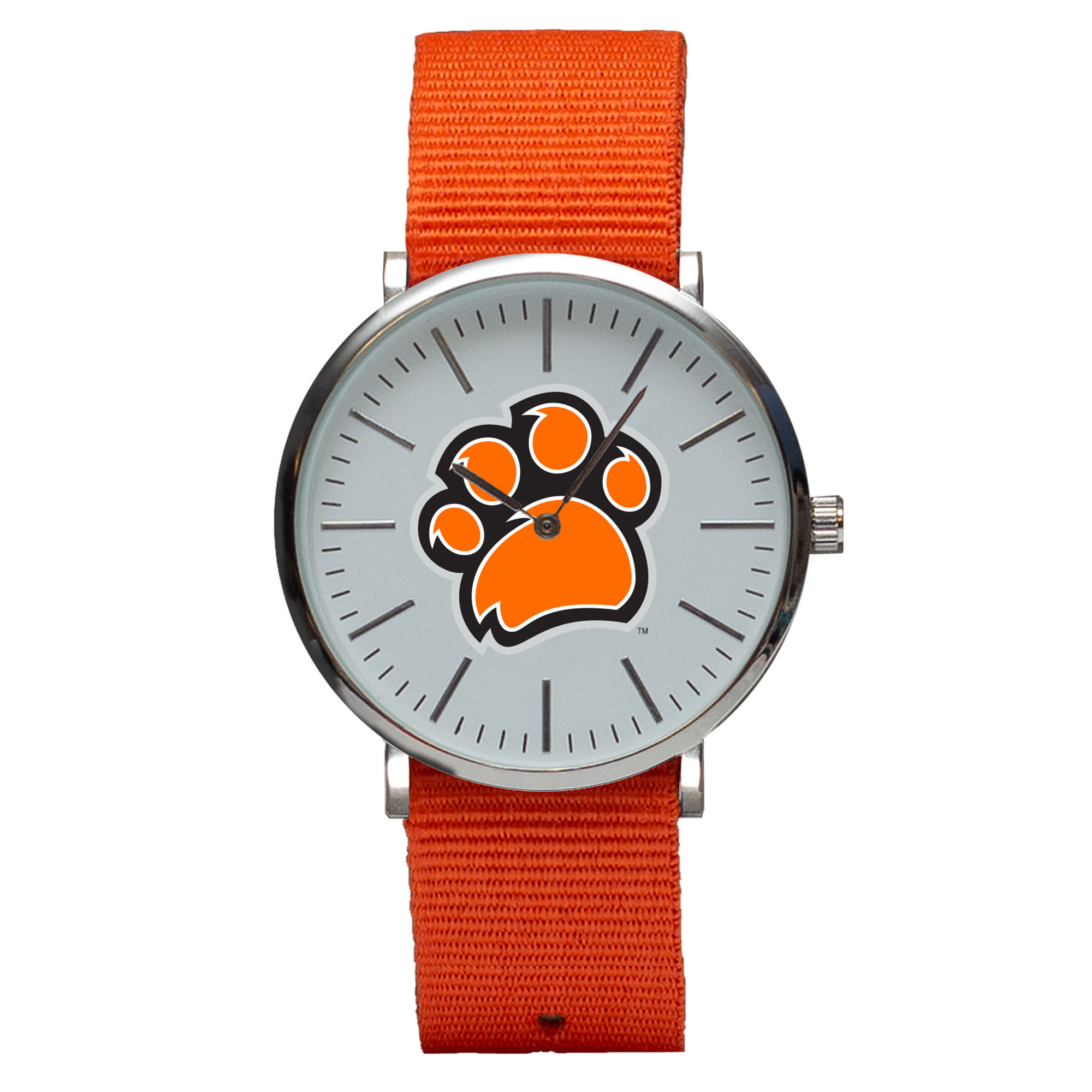 Orange Rochester Institute of Technology Tigers Stitch Nylon Strap Watch