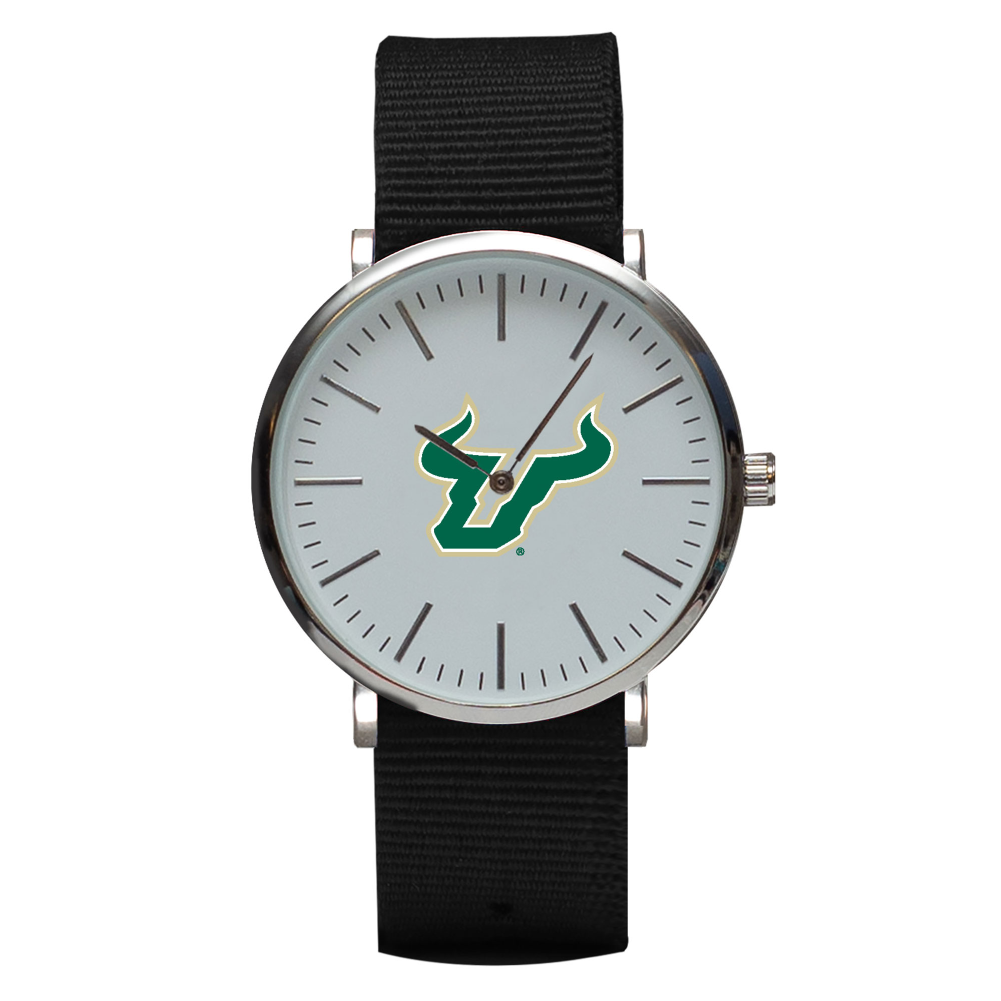 Black South Florida Bulls Stitch Nylon Strap Watch