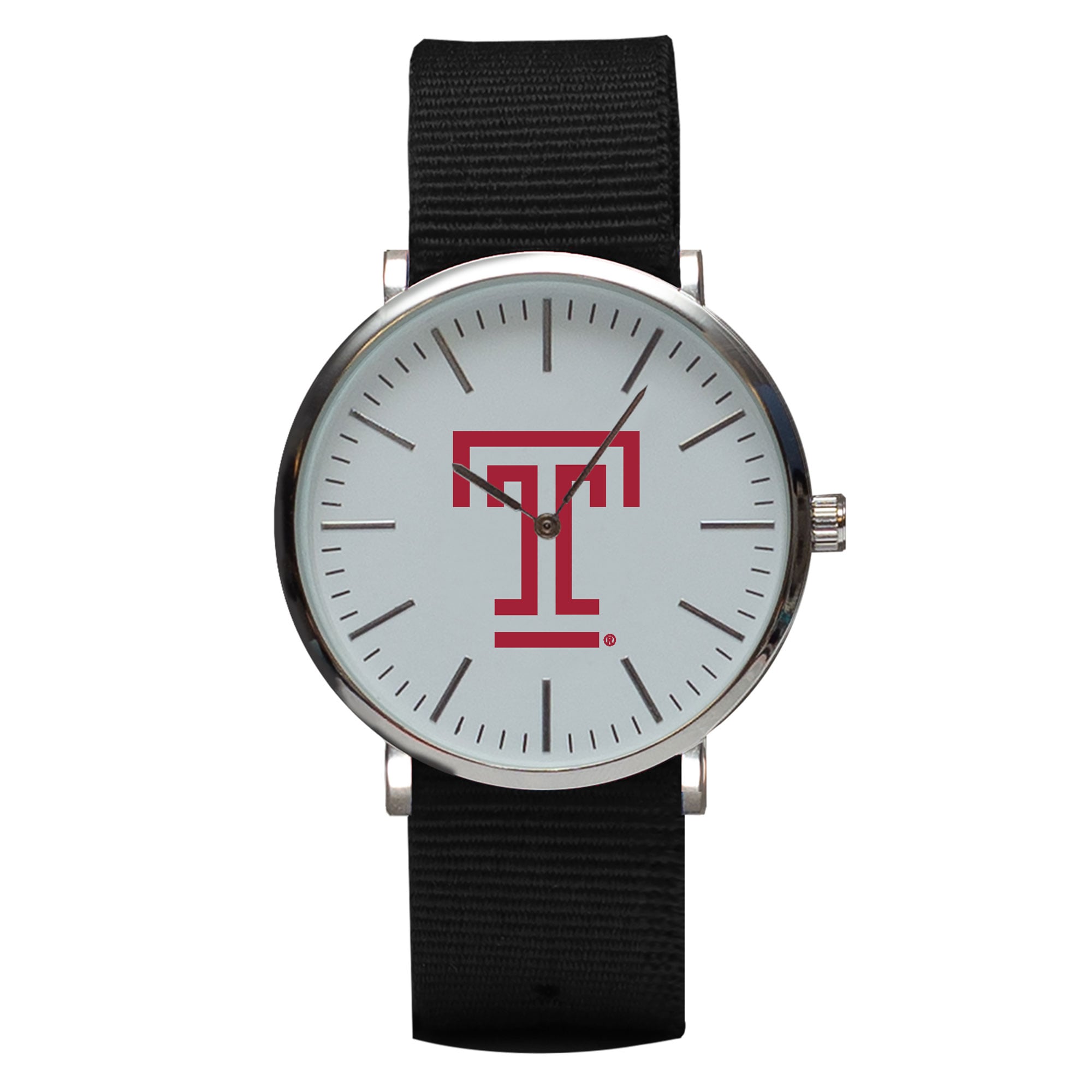 Black Temple Owls Stitch Nylon Strap Watch