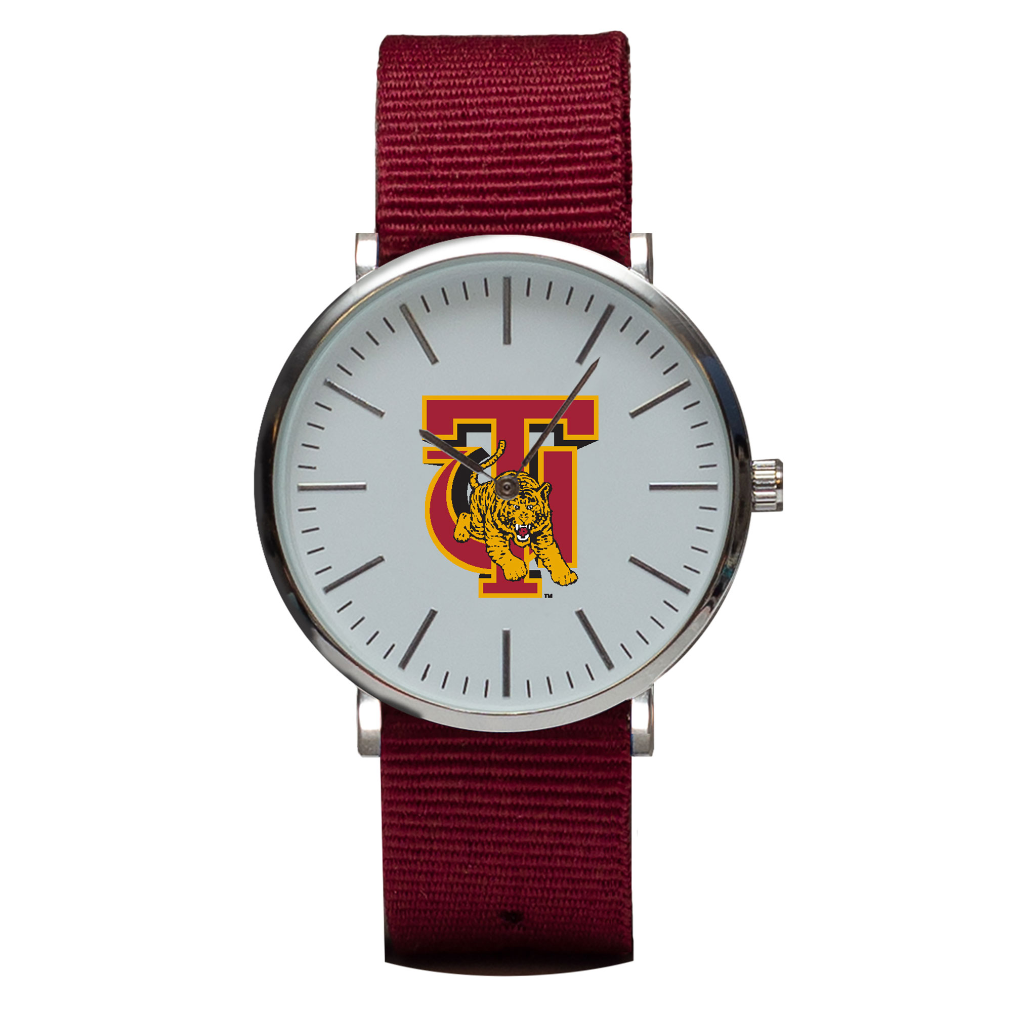 Crimson Tuskegee Golden Tigers Stitch Nylon Strap Watch
