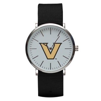 Black Vanderbilt Commodores Stitch Nylon Strap Watch
