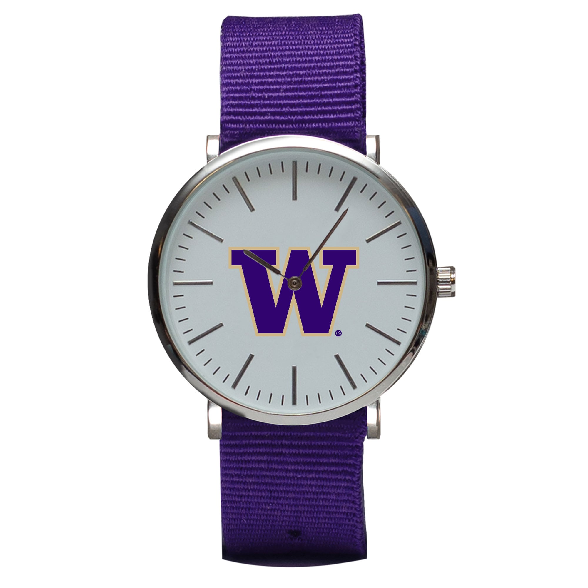 Purple Washington Huskies Stitch Nylon Strap Watch