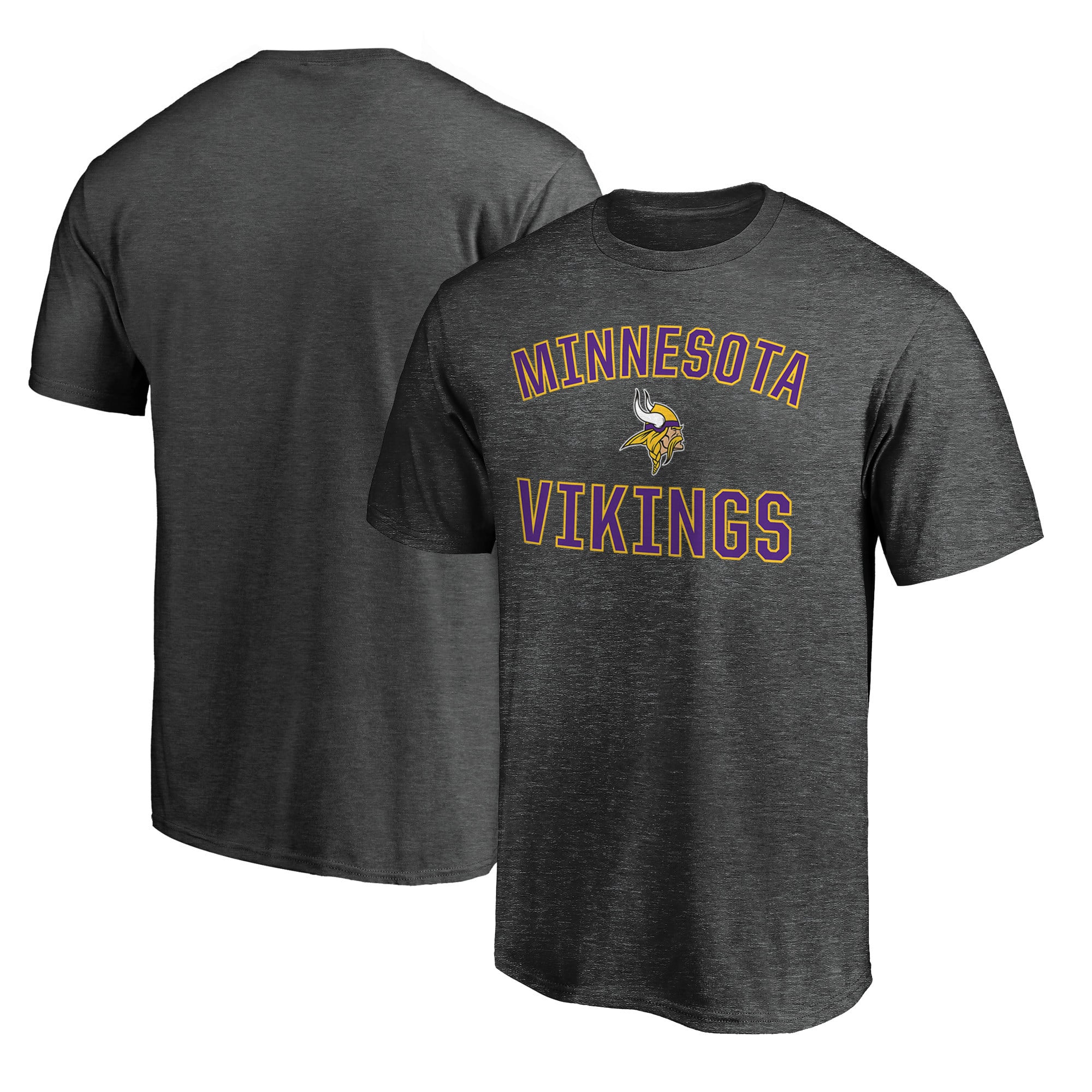 Men's Fanatics Heather Charcoal Minnesota Vikings Victory Arch T-Shirt