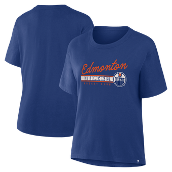 Women's Fanatics Royal Edmonton Oilers Hometown Premium Legacy T-Shirt