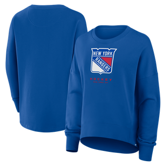 Women's Fanatics Blue New York Rangers Oversized Breakaway Sweatshirt