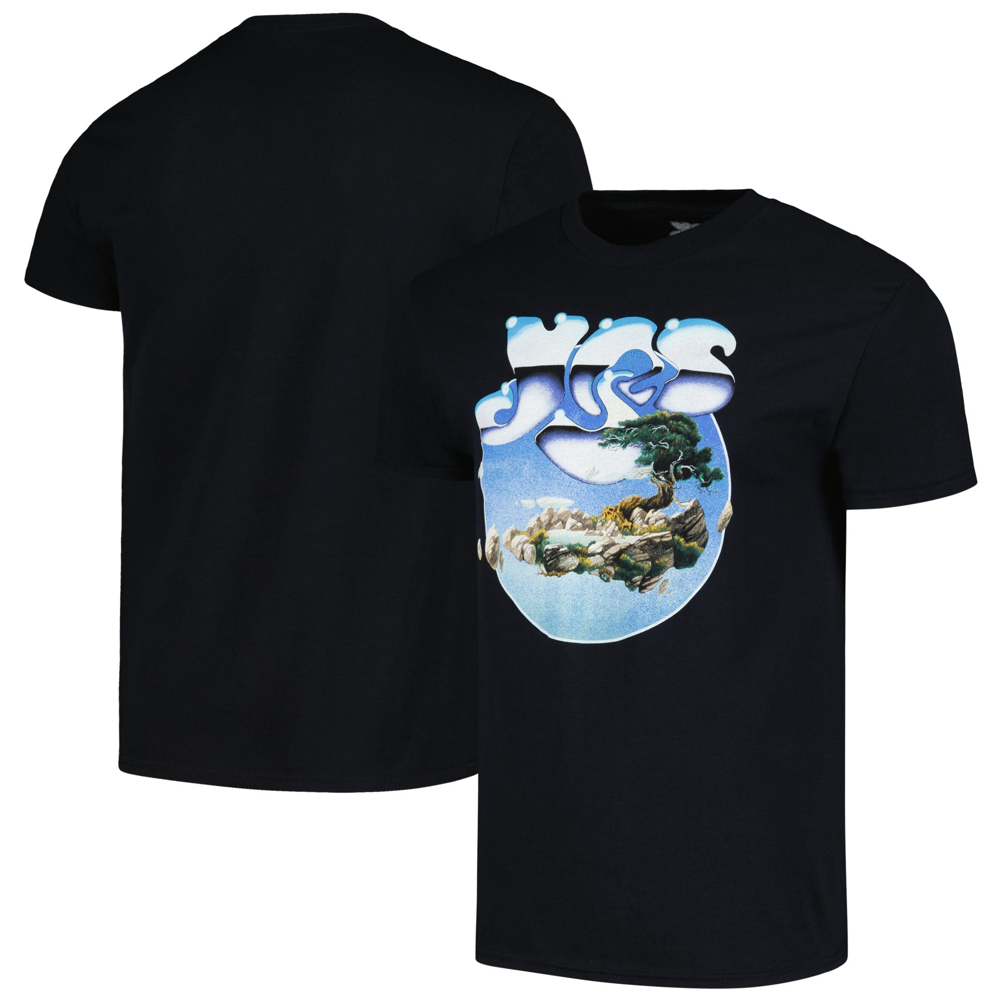 Men's Manhead Merch Black Yes Floating Island Graphic T-Shirt