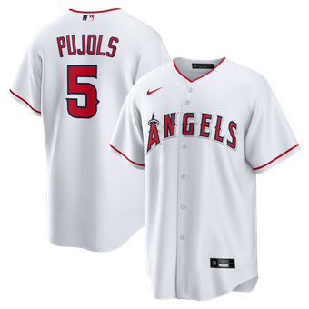 Men's Nike Albert Pujols White Los Angeles Angels Home Retired Player Replica Jersey