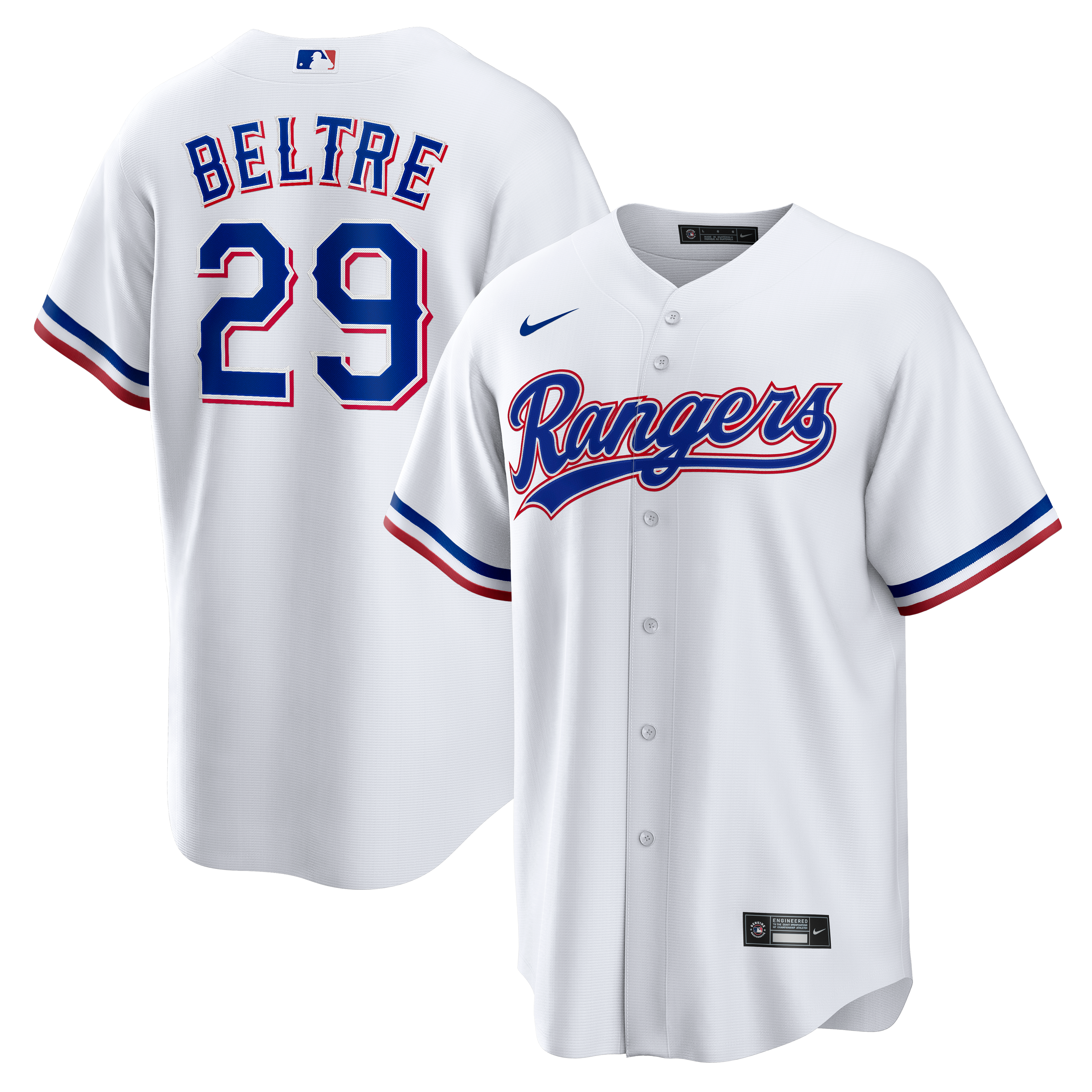Men's Nike Adrian Beltre White Texas Rangers Home Retired Player Replica Jersey