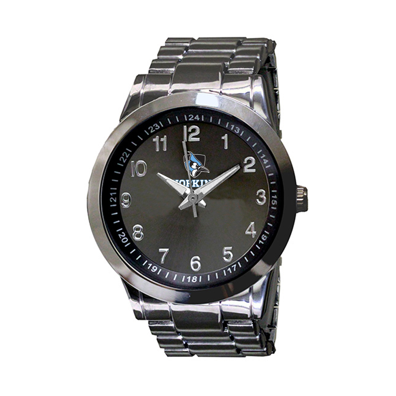 Men's Gunmetal Johns Hopkins Blue Jays Integris Stainless Steel Watch