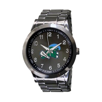 Men's Gunmetal Tulane Green Wave Integris Stainless Steel Watch