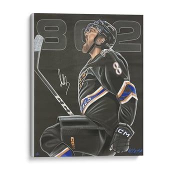 Alex Ovechkin Washington Capitals Autographed Stretched 32" x 36" Embellished Canvas Giclee Print - Art by Bill Lopa - Limited Edition of 8