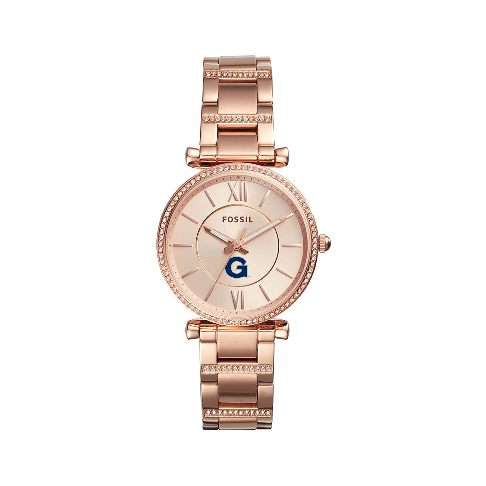 Women's Fossil  Gold Georgetown Hoyas Carlie Rose Stainless Steel Watch