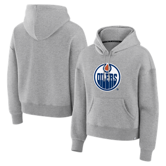 Women's Fanatics Heather Gray Edmonton Oilers Essential Hoodie