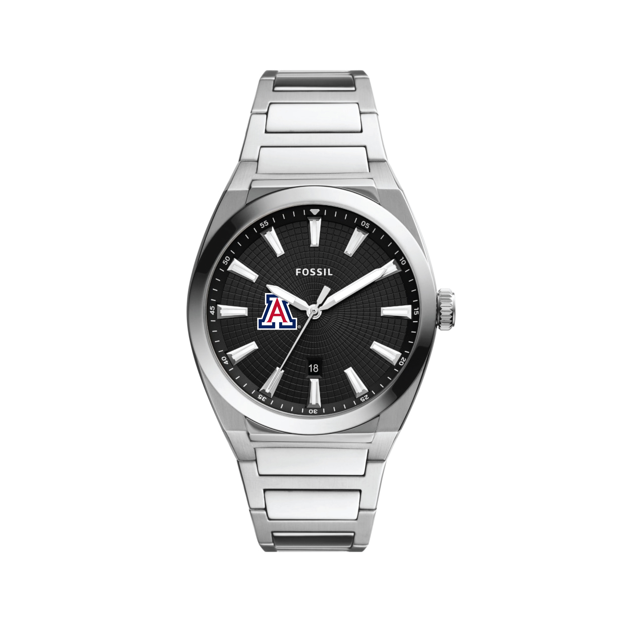 Men's Fossil  Black Arizona Wildcats Everett Stainless Steel Watch