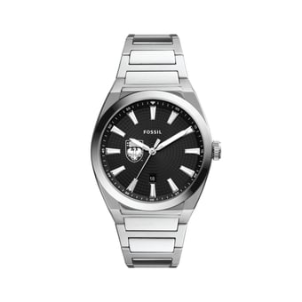 Men's Fossil  Black UChicago Maroons Everett Stainless Steel Watch
