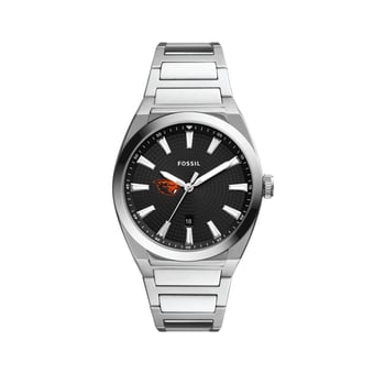 Men's Fossil  Black Oregon State Beavers Everett Stainless Steel Watch