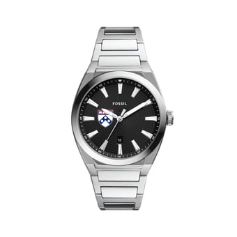 Men's Fossil  Black Pennsylvania Quakers Everett Stainless Steel Watch