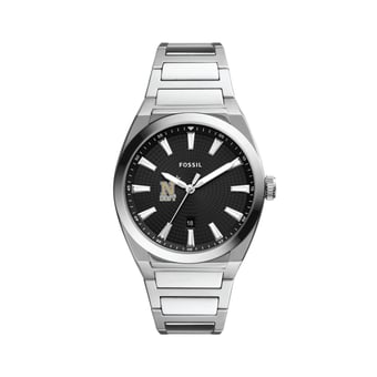 Men's Fossil  Black Navy Midshipmen Everett Stainless Steel Watch