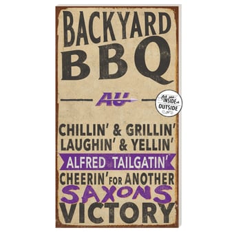 Alfred University Saxons 11" x 20" Indoor/Outdoor BBQ Sign