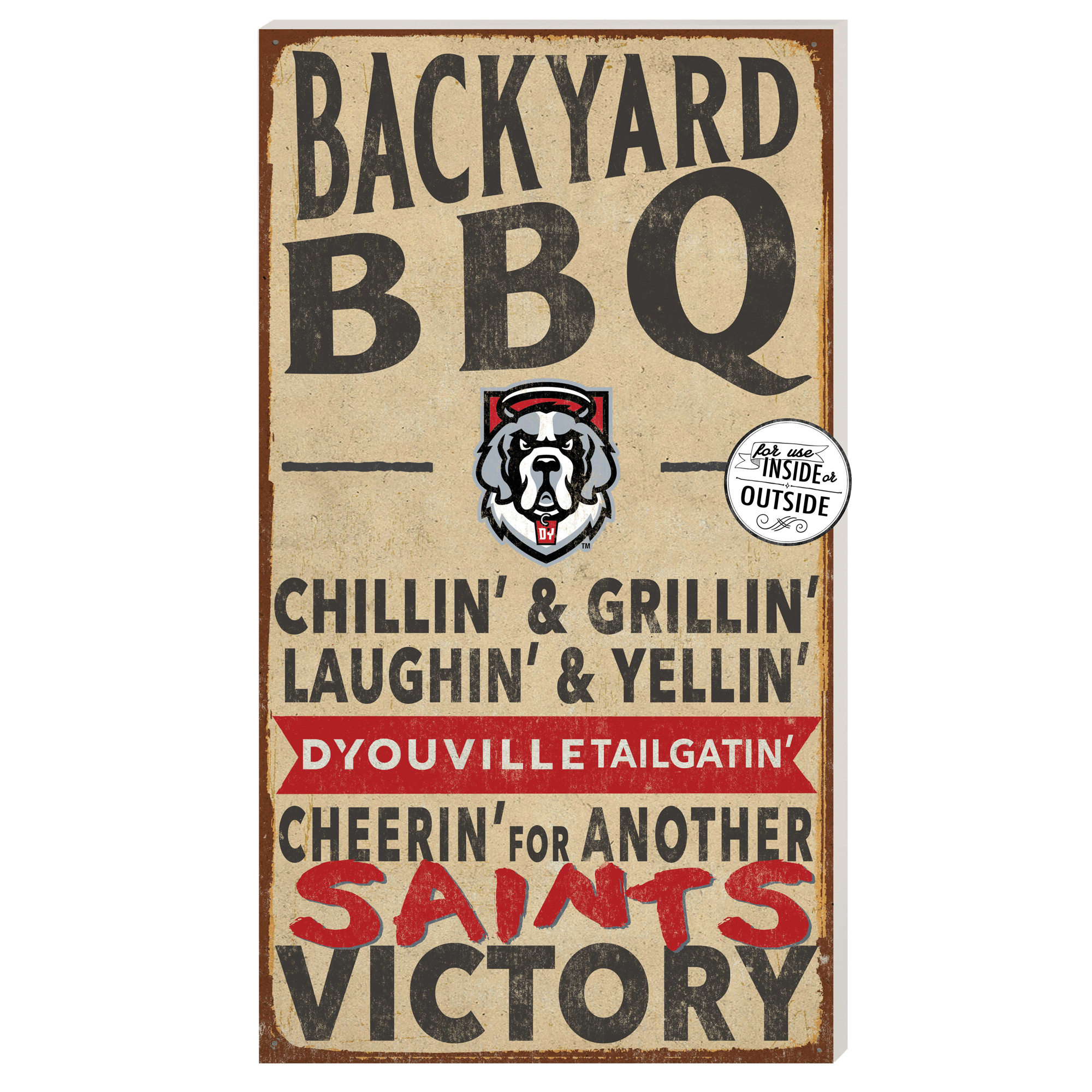 D'youville Saints 11" x 20" Indoor/Outdoor BBQ Sign