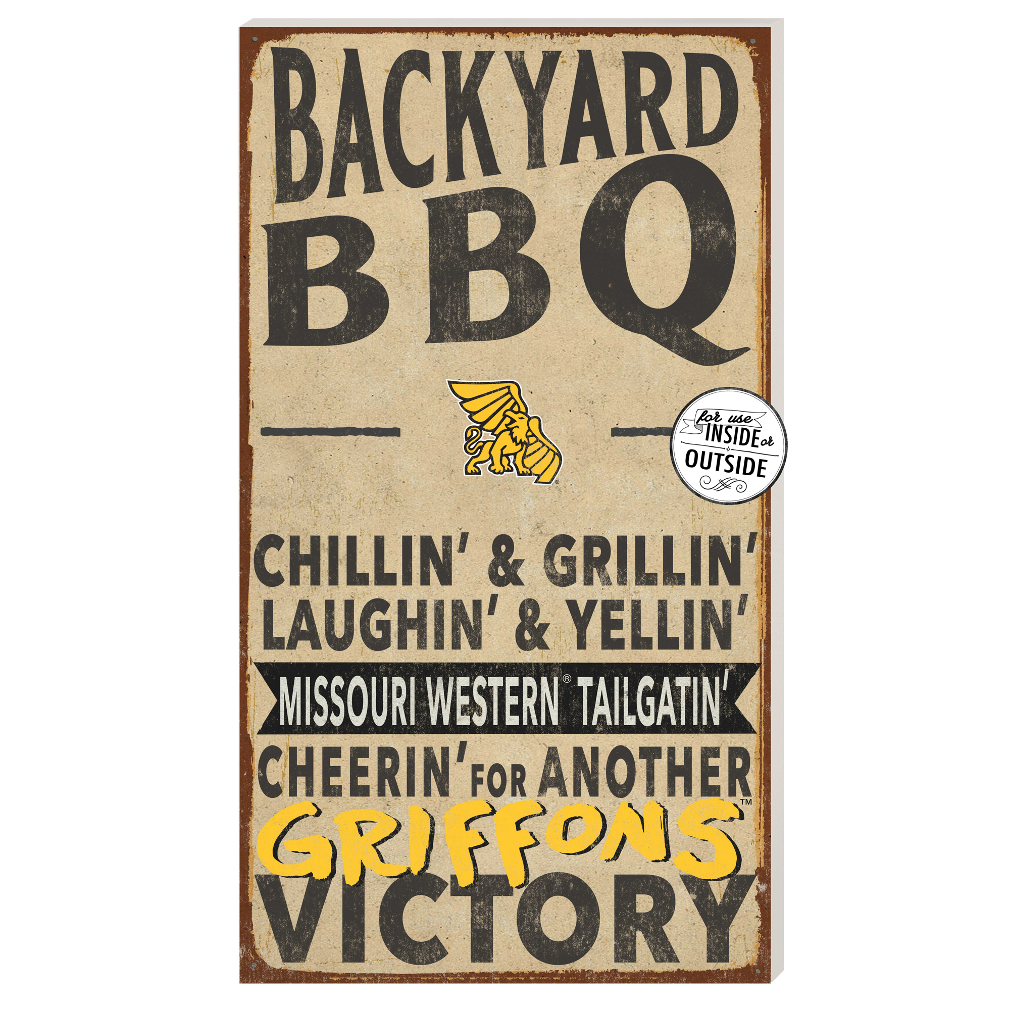Missouri Western State Griffons 11" x 20" Indoor/Outdoor BBQ Sign
