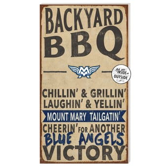 Mount Mary Blue Angels 11" x 20" Indoor/Outdoor BBQ Sign