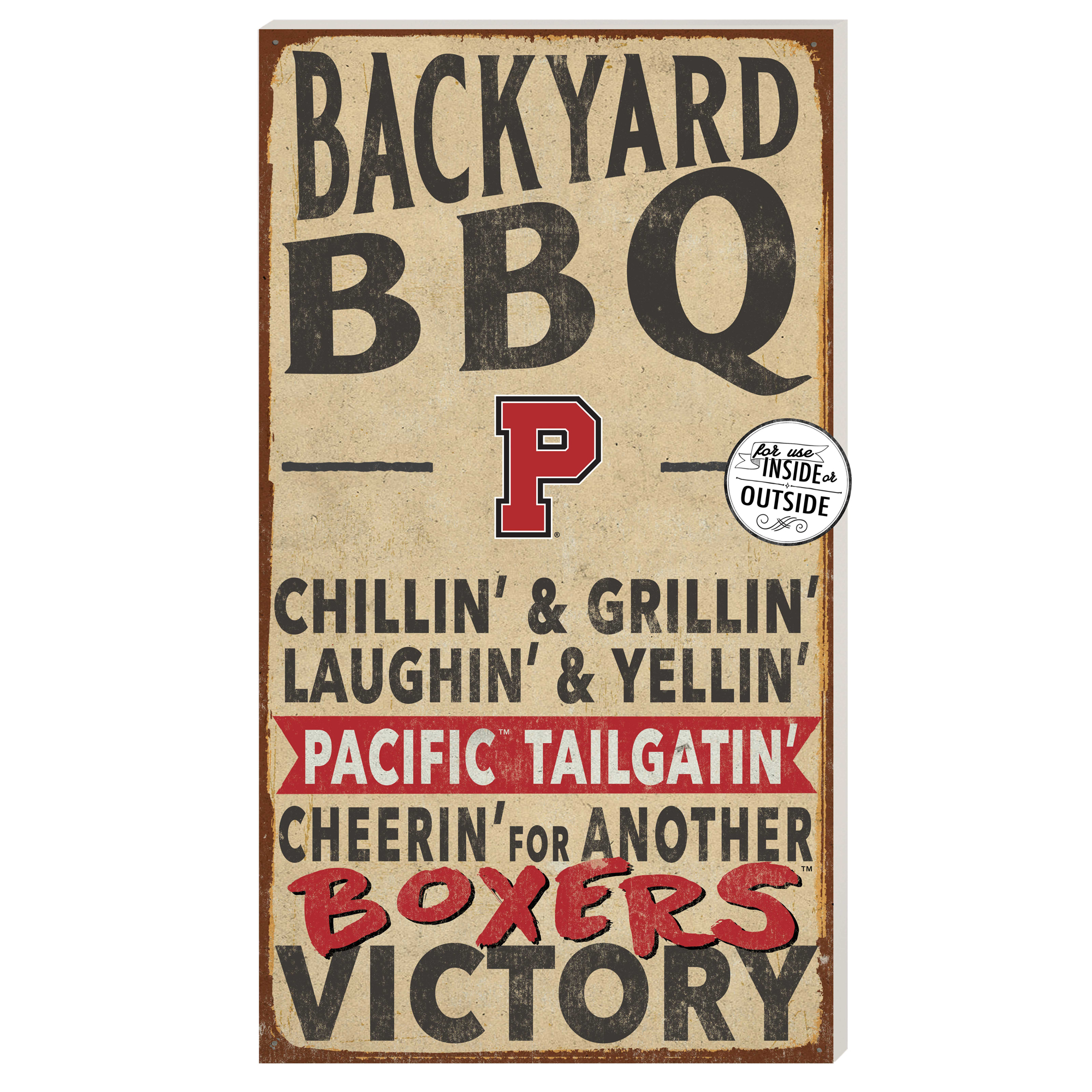 Pacific Boxers 11" x 20" Indoor/Outdoor BBQ Sign