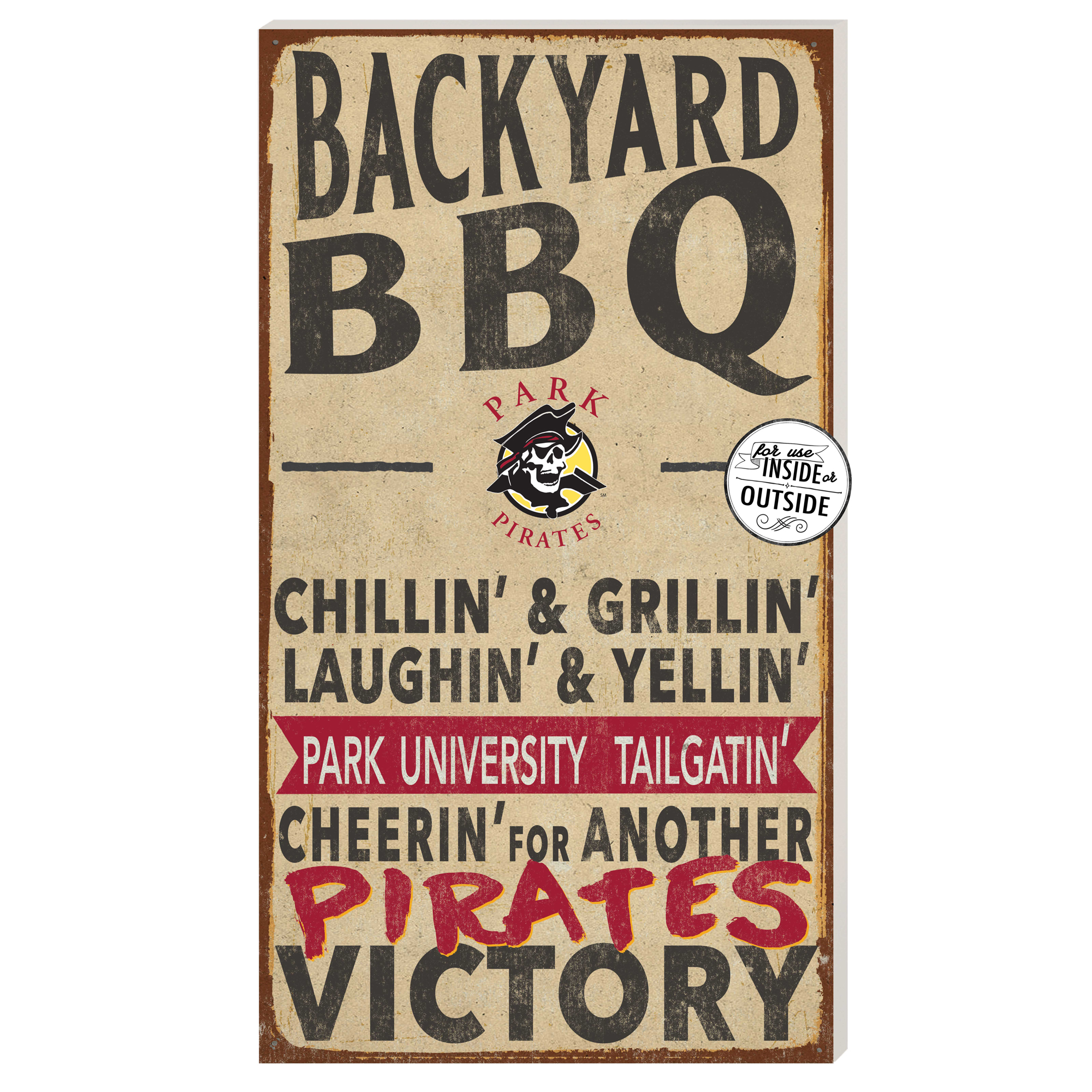 Park Pirates 11" x 20" Indoor/Outdoor BBQ Sign