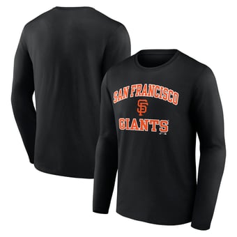 Men's Logo Athletic Black San Francisco Giants Heart & Soul Long Sleeve T-Shirt