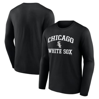 Men's Logo Athletic Black Chicago White Sox Heart & Soul Long Sleeve T-Shirt