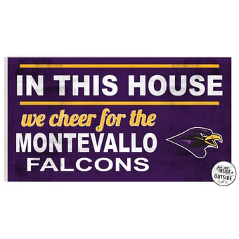 Montevallo Falcons 11" x 20" Indoor/Outdoor In This House Sign