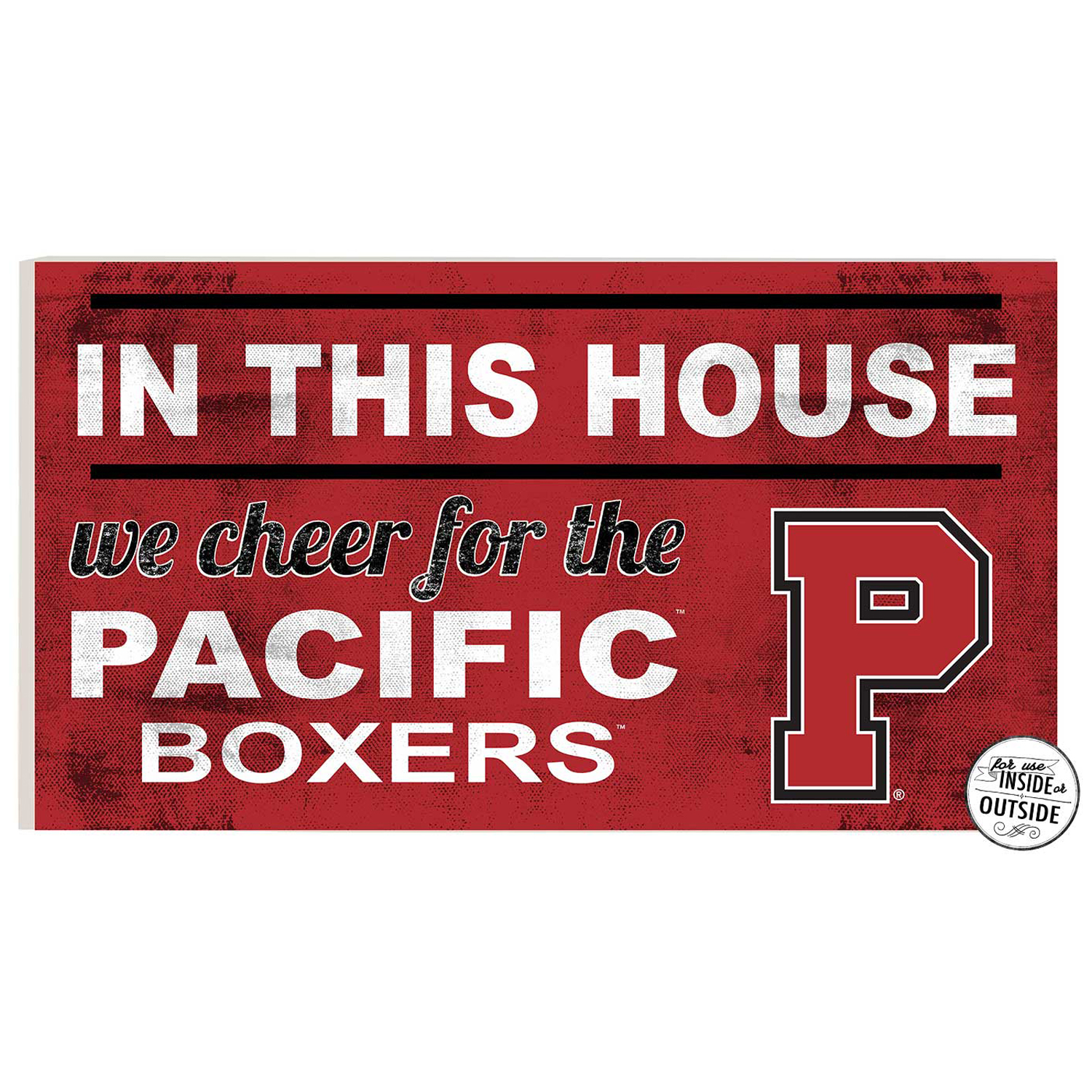 Pacific Boxers 11" x 20" Indoor/Outdoor In This House Sign