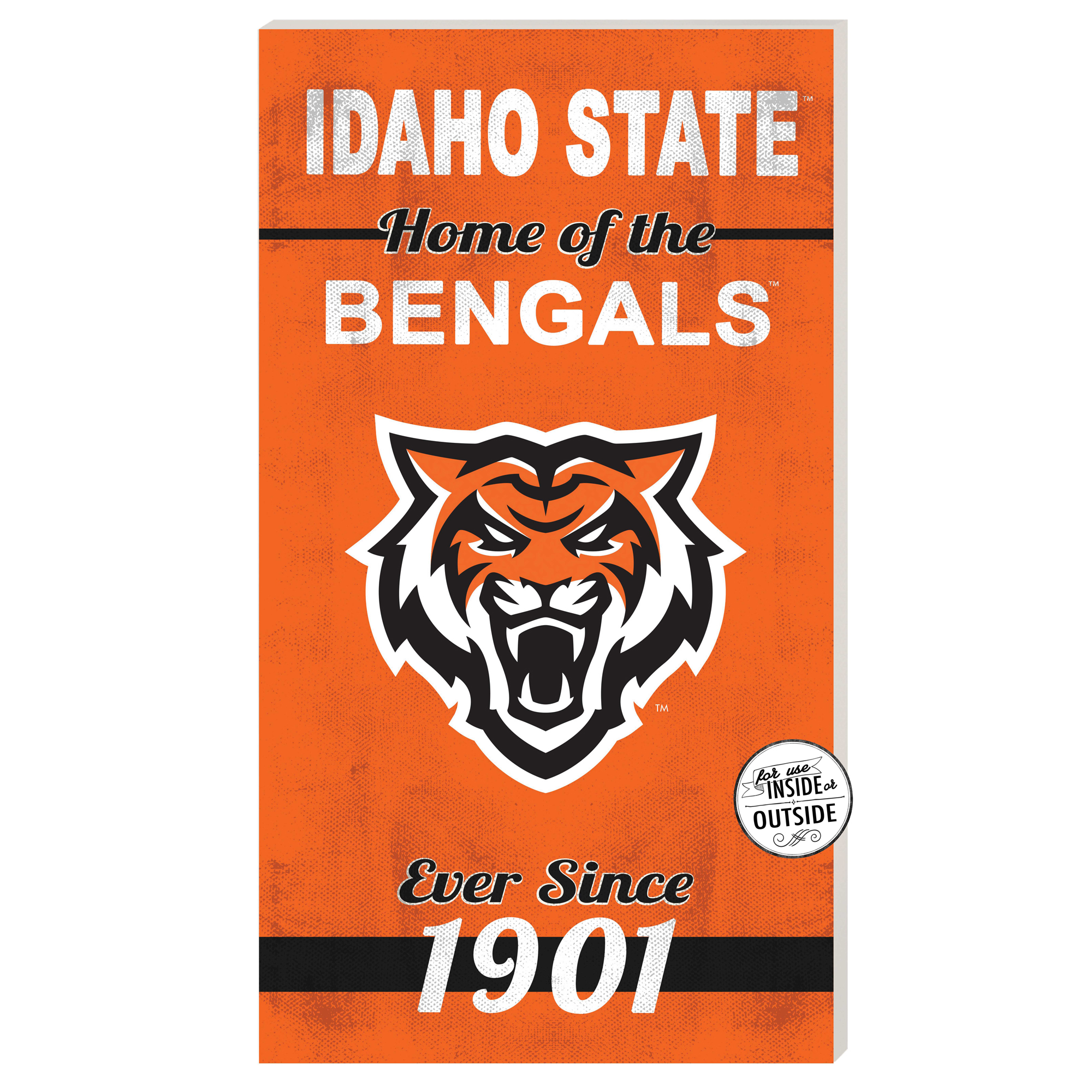 Idaho State Bengals 11" x 20" Indoor/Outdoor Home Of The Sign