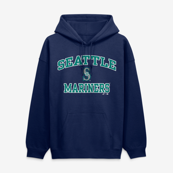Men's Logo Athletic Navy Seattle Mariners Heart & Soul Hoodie