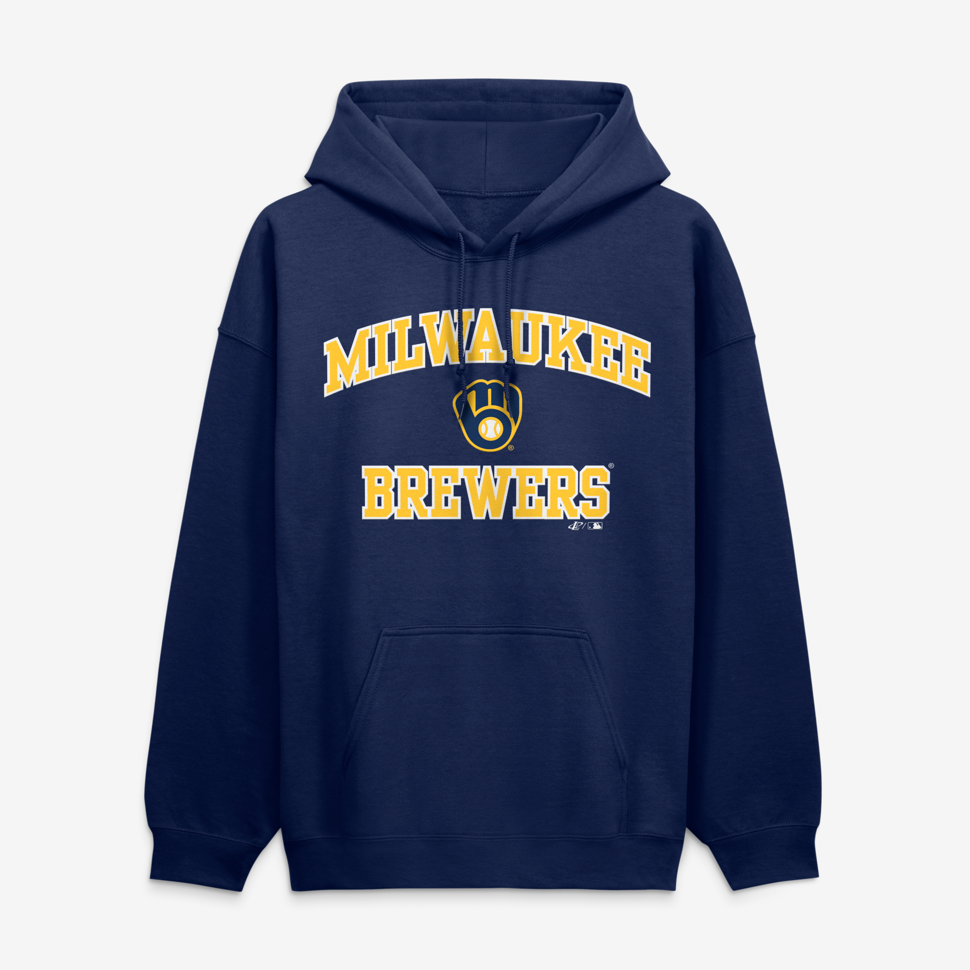 Men's Logo Athletic Navy Milwaukee Brewers Heart & Soul Hoodie