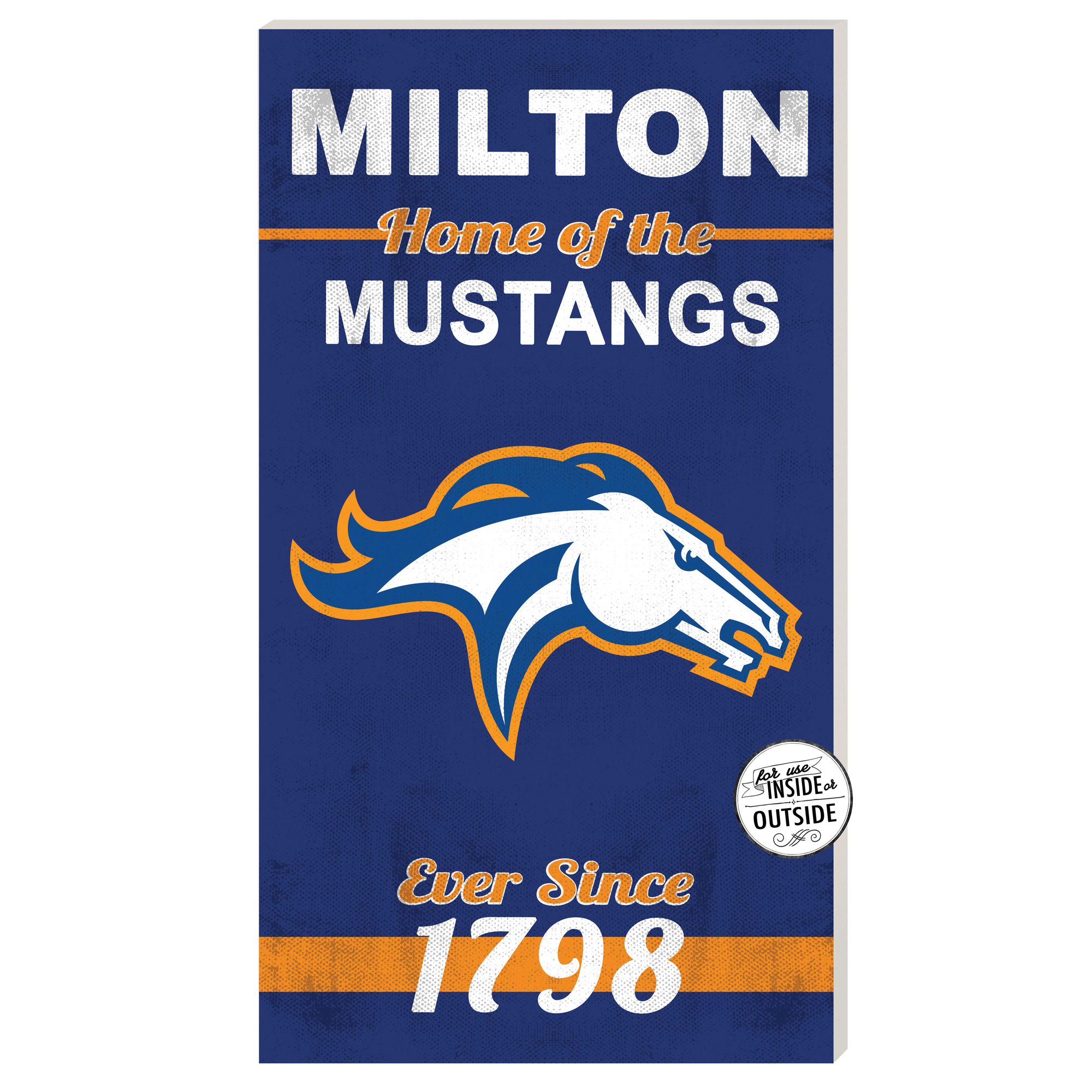 Milton Academy Mustangs 11″ x 20″ Indoor/Outdoor Home Of The Sign Milton Academy Mustangs 11″ x 20″ Indoor/Outdoor Home Of The Sign