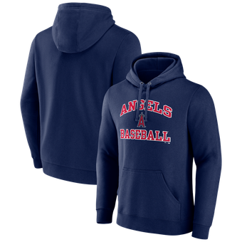 Men's Logo Athletic Navy Los Angeles Angels Heart & Soul Hoodie