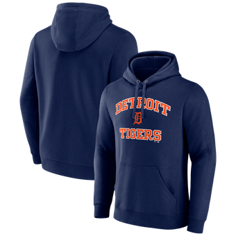 Men's Logo Athletic Navy Detroit Tigers Heart & Soul Hoodie